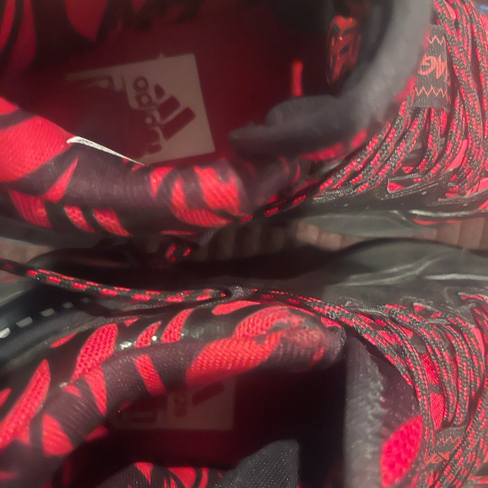 Adidas Black and Red Athletic Sneakers